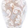 Ваза классической формы из резной керамики с молочной патиной Scalfito L´Antica Deruta  - фото