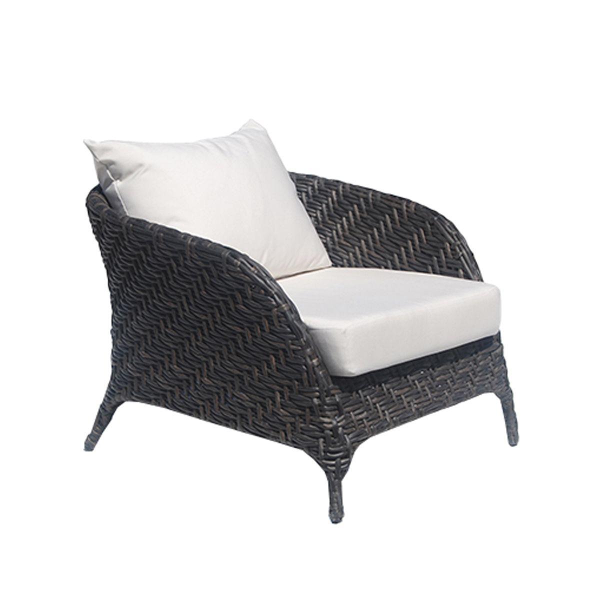 Крісло для відпочинку з плетінням із темного ротангу Celeste