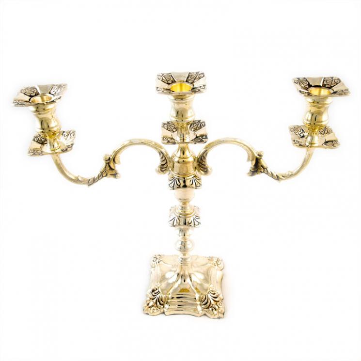 Канделябр на три свічки у золотому кольорі Royal Family - фото