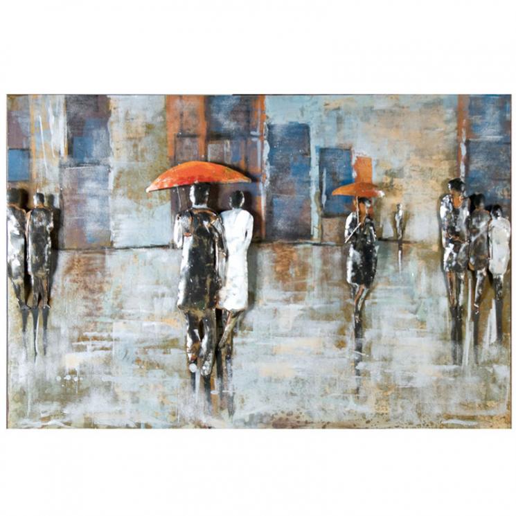 Металева 3D картина "Дощ" Handwerk - фото