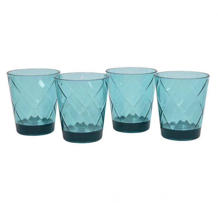 Набір з 4-х склянок з акрилового скла для міцних напоїв "Алмазні грані" Certified International - фото