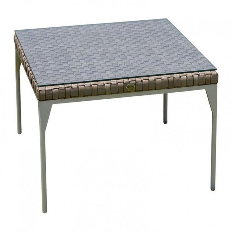 Квадратний обідній стіл великий із плетеного ротанга Brafta Skyline Design - фото