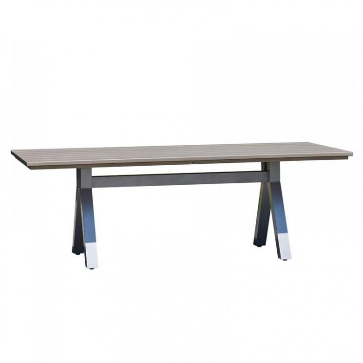 Обідній стіл з дерев'яною стільницею на металевому каркасі Cielo Skyline Design - фото