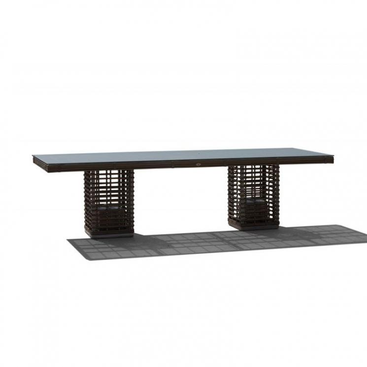 Прямокутний обідній стіл із масивною стільницею Castries Skyline Design - фото