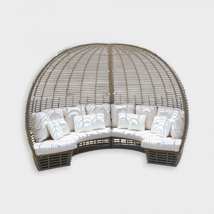 Лаунж-диван зі штучного ротанга для відпочинку на терасі Sunday Skyline Design - фото