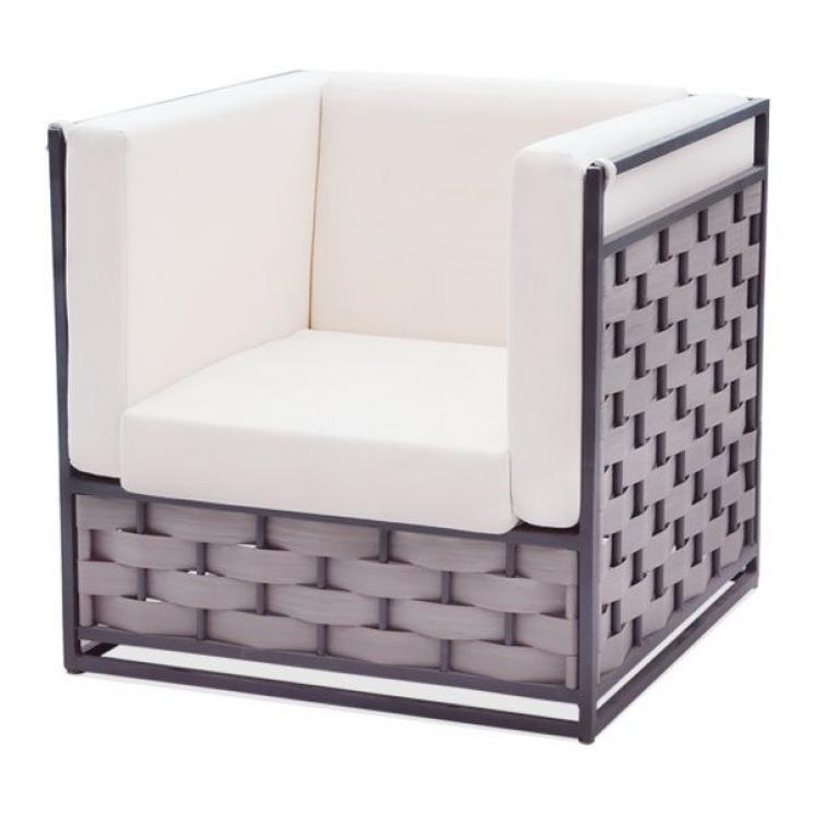 М'яке балконне крісло з текстилю та техноротангу Bandido Skyline Design - фото