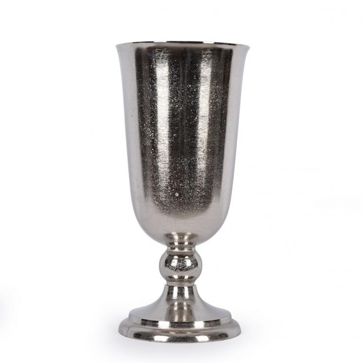 Невелика срібляста ваза із алюмінію у вигляді кубка Gros Exner - фото