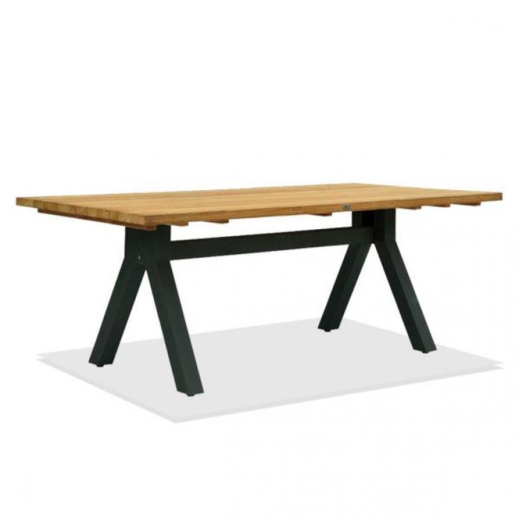 Прямокутний обідній стіл з дерев'яною стільницею Horizon Skyline Design - фото