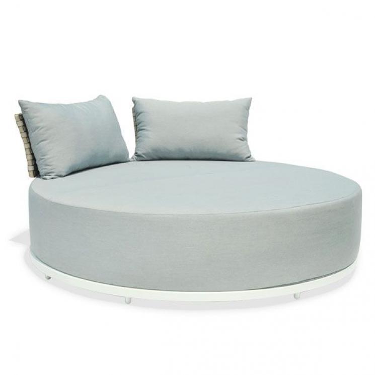 Круглий лаунж-диван з м'яким текстильним матрацом для відпочинку на терасі Windsor Skyline Design - фото