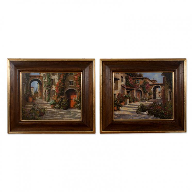 Набір із 2-х репродукцій картин "Італійські пейзажі" Гвідо Бореллі Decor Toscana - фото