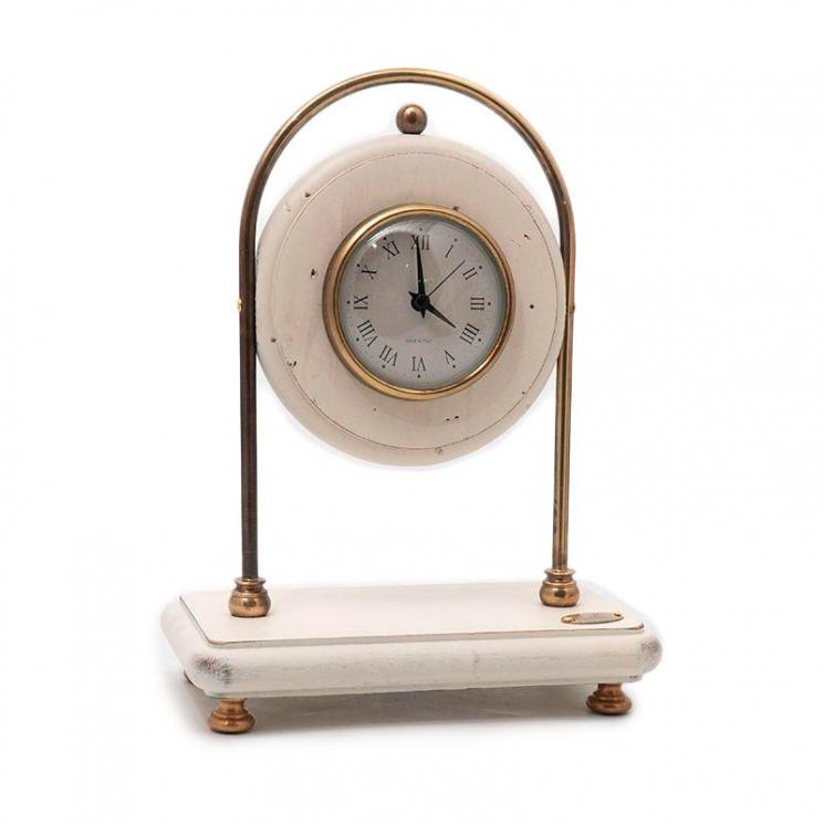 Годинник настільний білий "під старовину" Capanni - фото