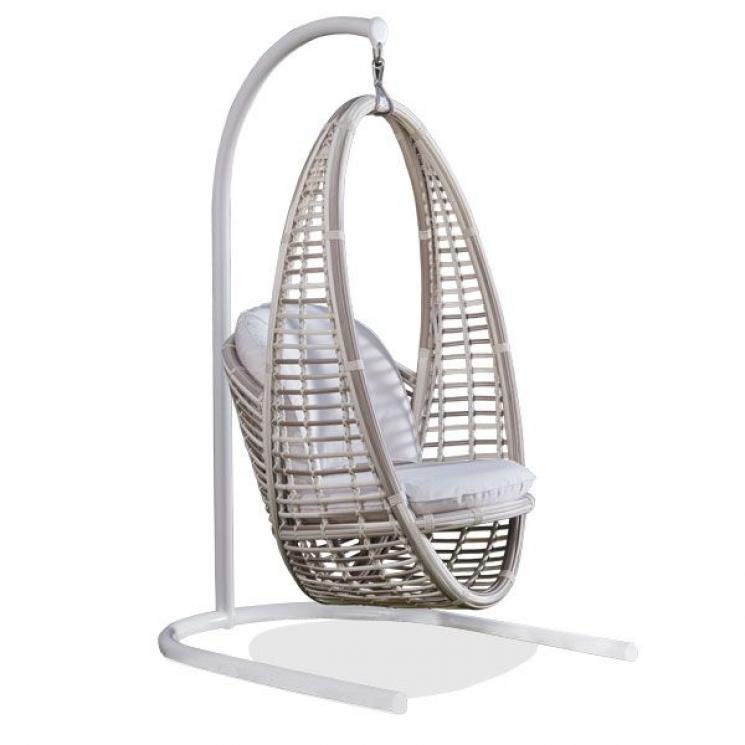 Підвісне крісло з плетеного техноротангу для тераси Heri Skyline Design - фото