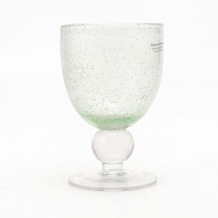 Келих Bastide ніжно-зеленого відтінку зі скла з бульбашками повітря - фото