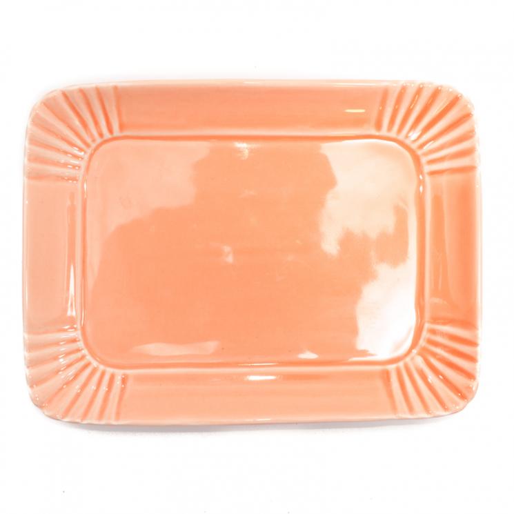 Прямокутна помаранчева таріль для десертів "Зефір" Palais Royal - фото