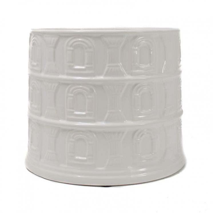 Білий вазон із кераміки у вигляді колізею "Історії міста" Palais Royal - фото