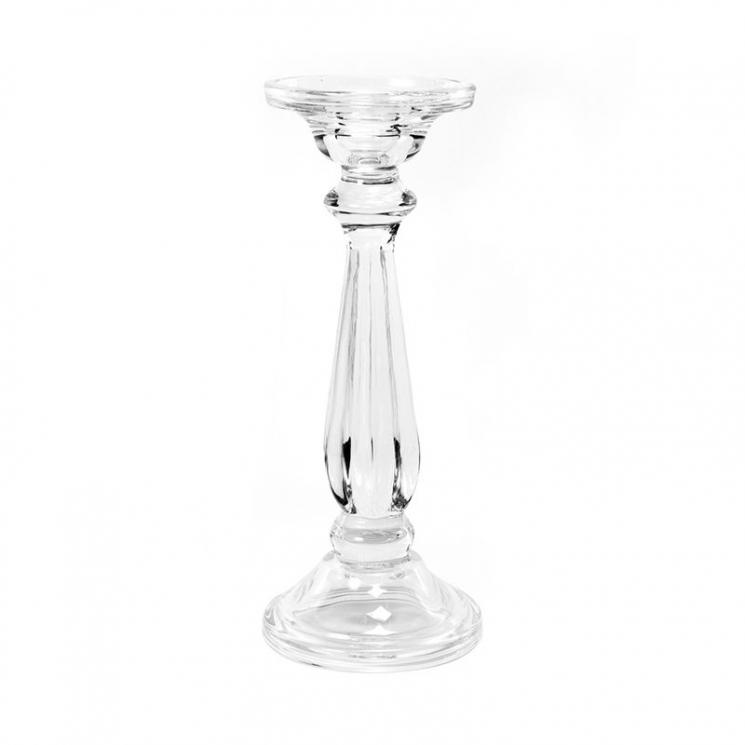 Свічник скляний на фігурній ніжці Boheme Mercury - фото
