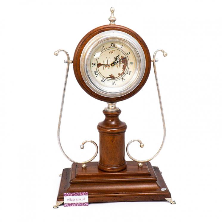Дерев'яний настільний годинник в антикварному стилі Capanni - фото