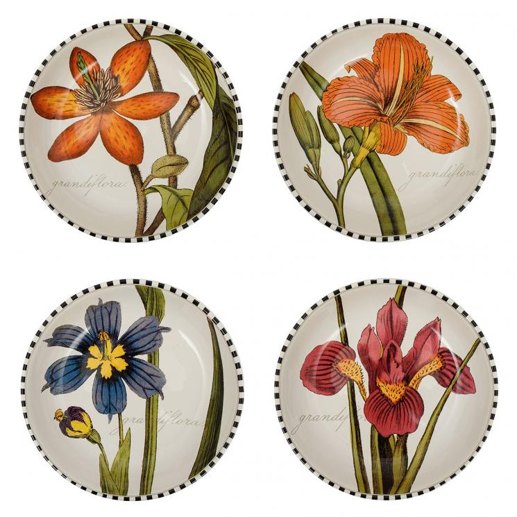 Набір з 4-х супових тарілок із великими зображеннями кольорів "Квіткова рапсодія" Certified International - фото