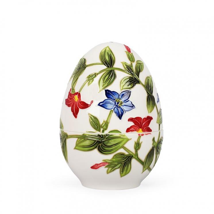 Пасхальна порцелянова скринька-яйце з фактурним декором "Квіти" Palais Royal - фото
