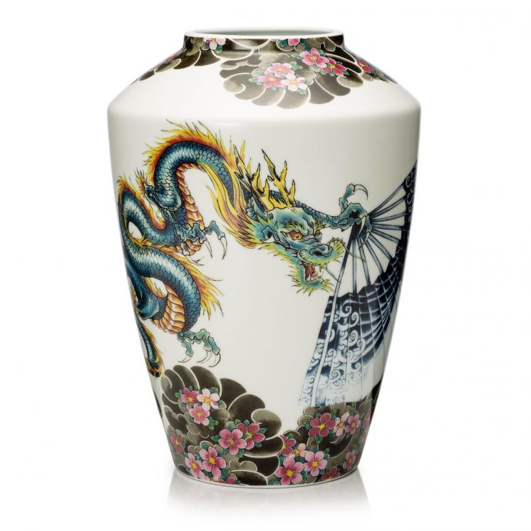 Ваза в китайському стилі з драконом Tatoo Age Palais Royal - фото