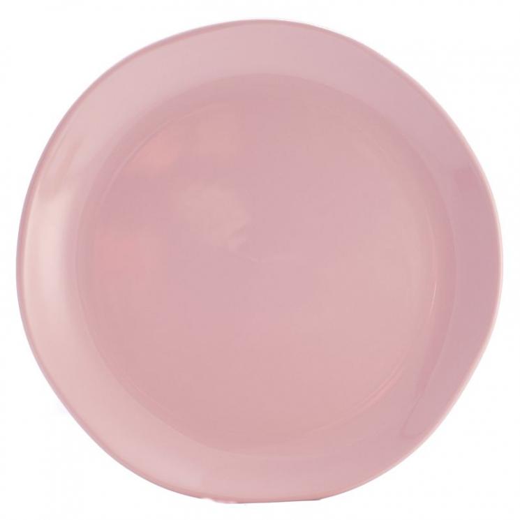 Кругле блюдо з рожевої кераміки Ritmo Comtesse Milano - фото