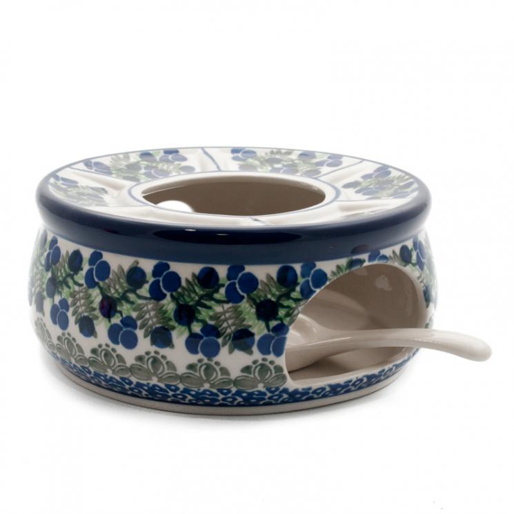 Пальник для чайника з орнаментом "Ягідна галявина" Кераміка Артистична - фото