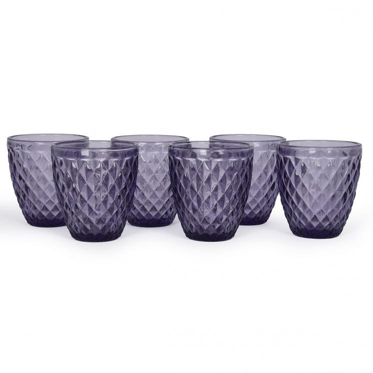 Набір із 6-ти склянок пурпурного кольору для напоїв Toscana Maison - фото