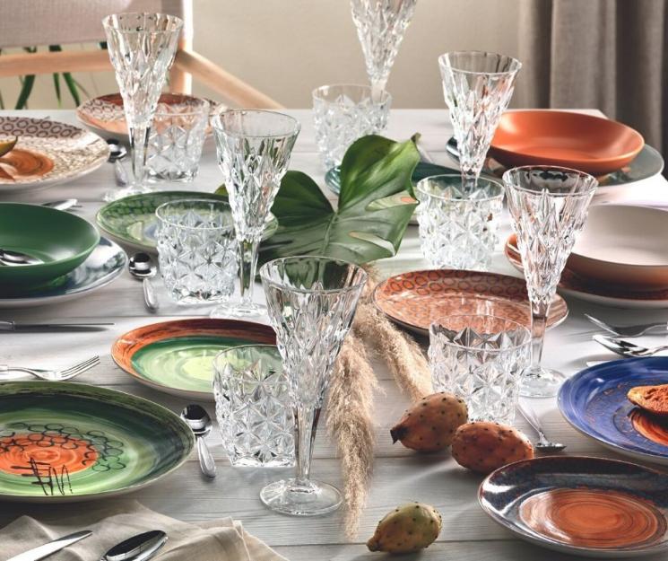Колекція посуду для напоїв із кришталевого скла з фактурним візерунком Strong Brandani - фото