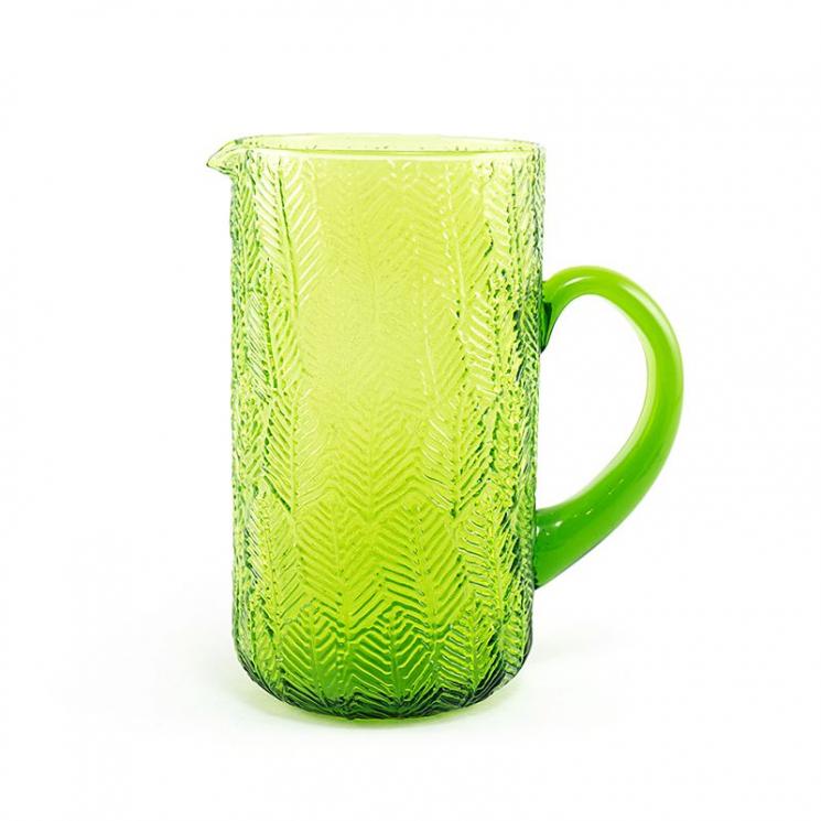 Скляний зелений глечик у сільському стилі Montego Maison - фото