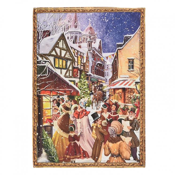 Бавовняний рушник з набивним малюнком "Різдвяна вулиця" Candy Village - фото