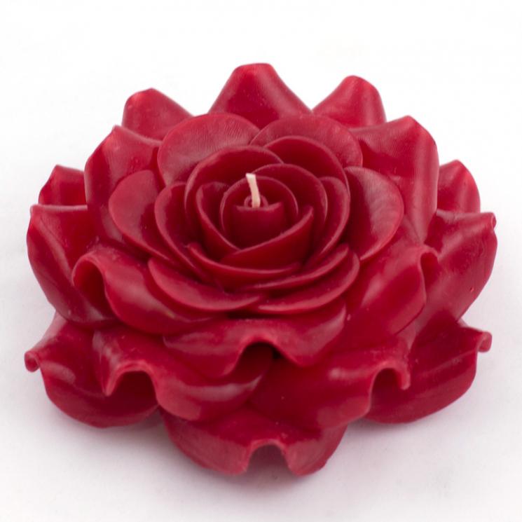 Розкішна свічка-троянда червоного кольору EDG - фото