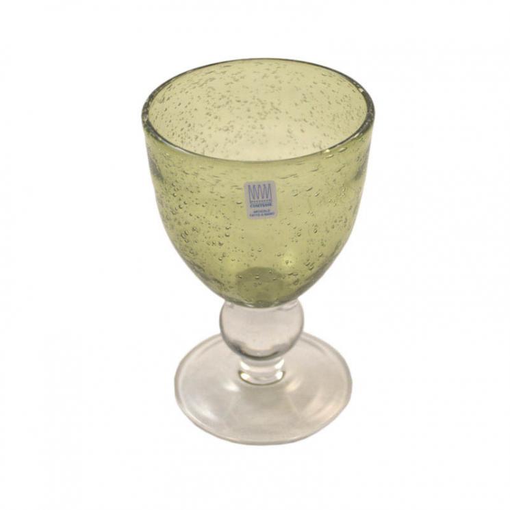 Набір із 6-ти скляних келихів для вина зеленого кольору Matisse Comtesse Milano - фото