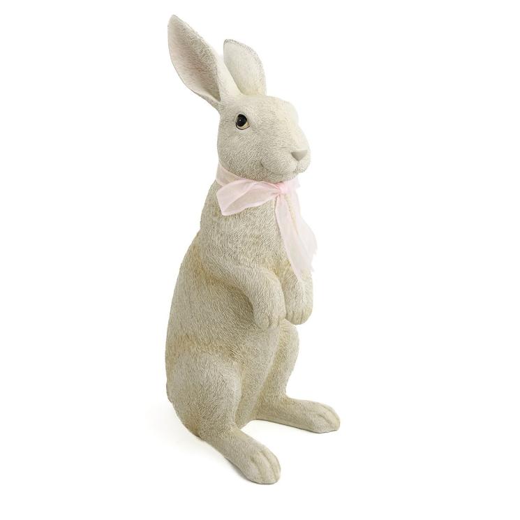 Статуетка для декору "Кролик з рожевим бантиком" H. B. Kollektion - фото