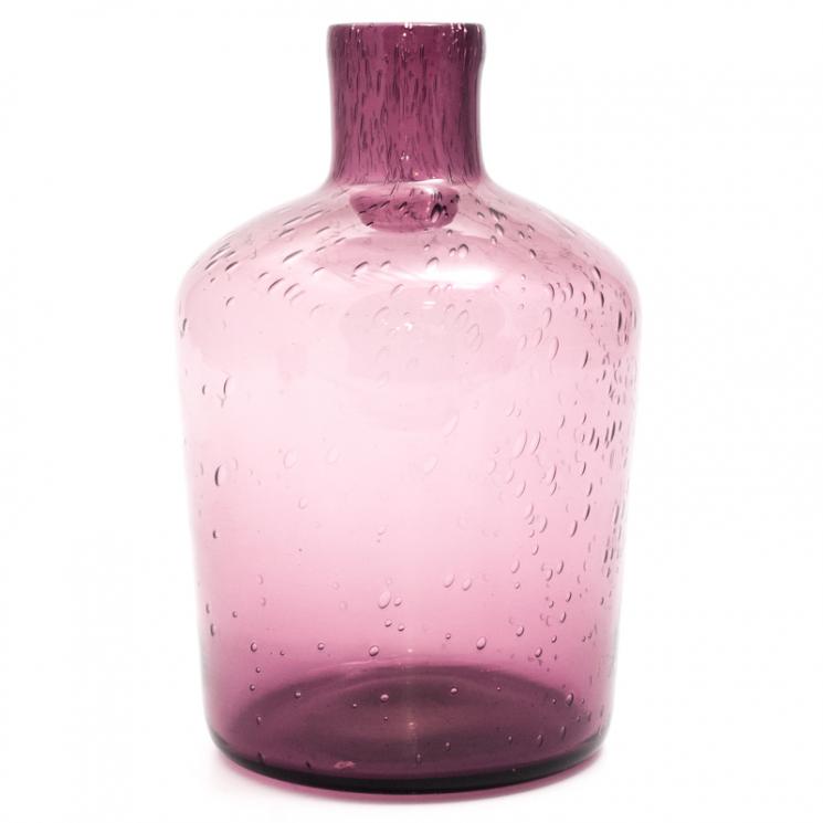 Пляшка з пурпурного скла з бульбашками повітря Light and Living - фото
