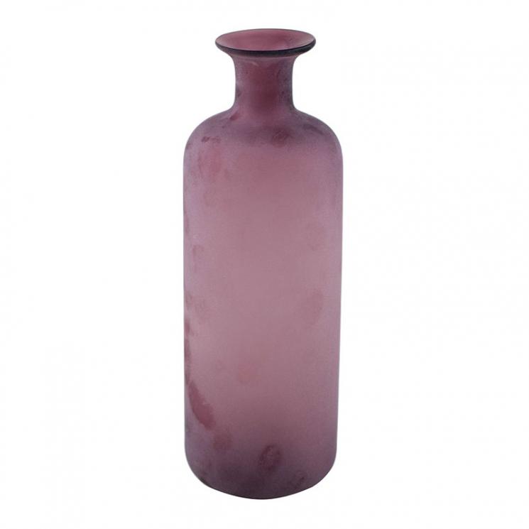 Декоративна пляшка-ваза із пурпурного скла з патиною Light and Living - фото