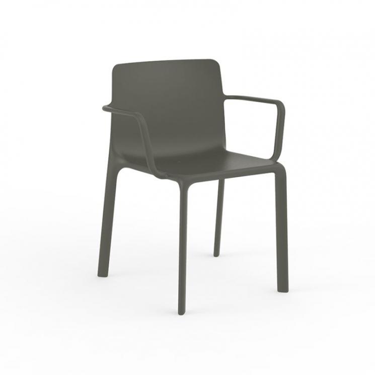 Сіре крісло з екологічного матеріалу із подушкою Kes Vondom - фото
