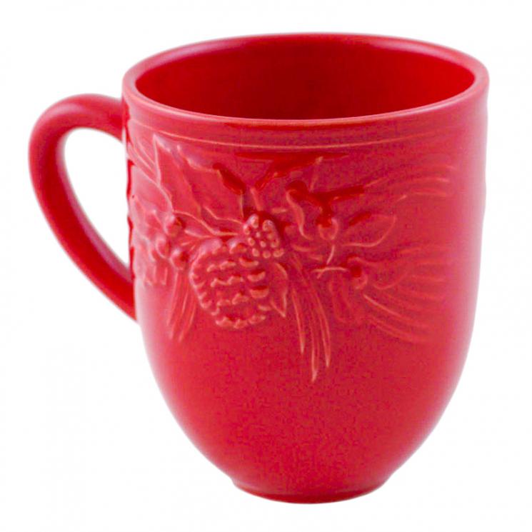 Новорічна чашка червона "Зима" Bordallo - фото