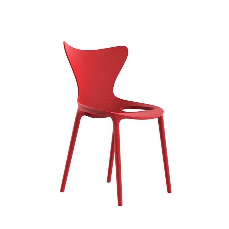 Стілець червоного кольору в стилі модерн Vondom - фото