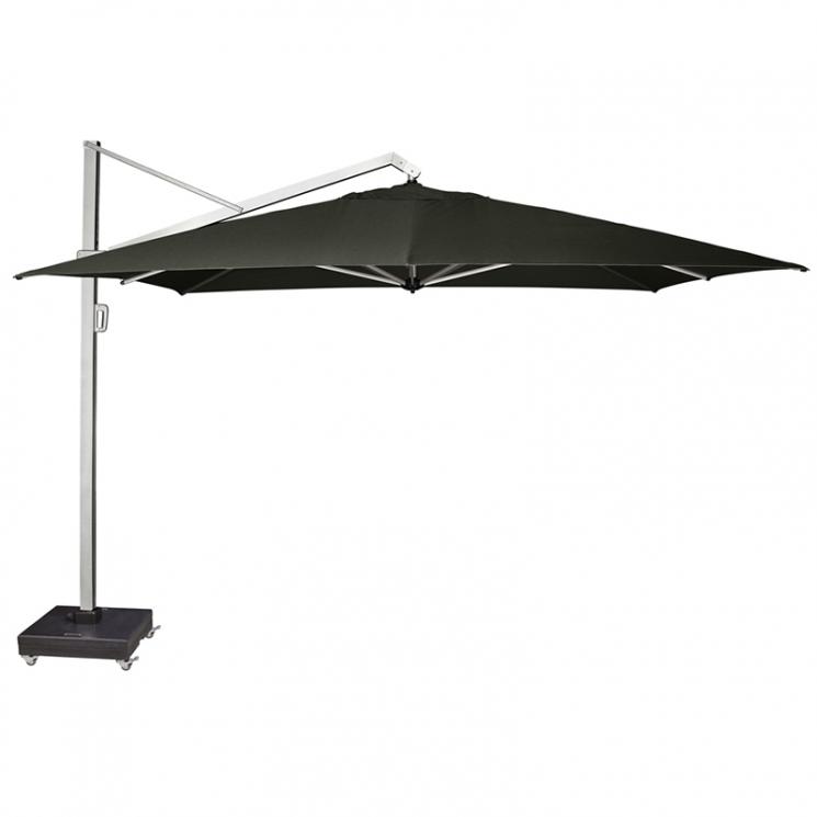 Садова парасоля від сонця Icon premium сіро-чорний з обертанням на 360° Platinum - фото