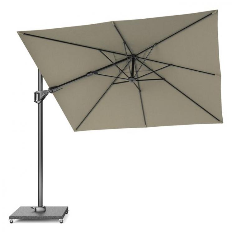 Вулична парасоля кольору тауп Voyager T2 Platinum - фото