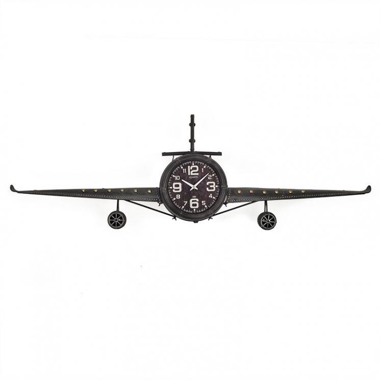 Дизайнерський металевий годинник у ретро стилі літак Fokker Loft Clocks & Co - фото