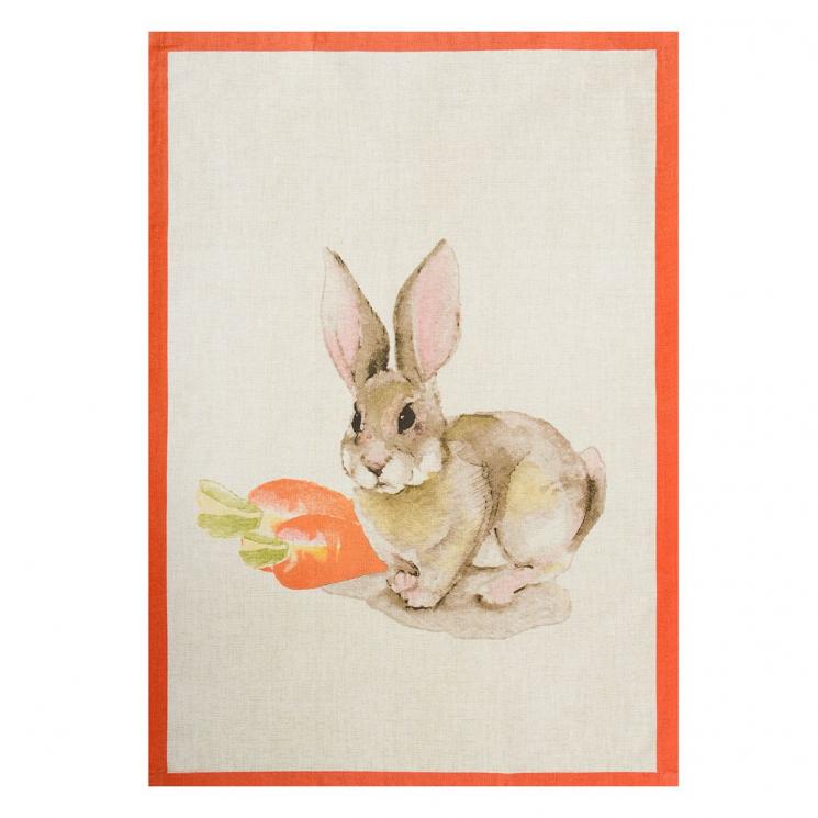 Бавовняний кухонний рушник із зображенням кролика Candy Farm Centrotex - фото
