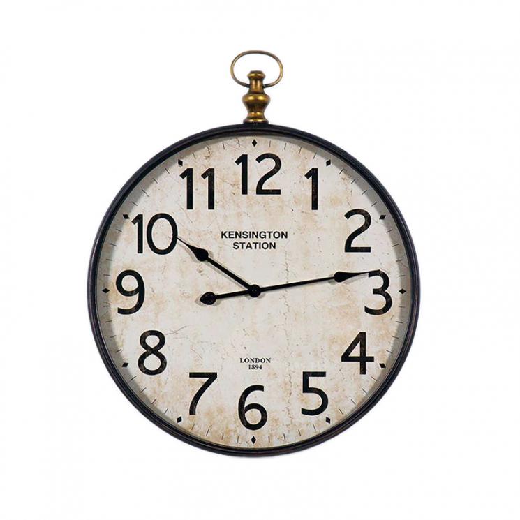 Круглий настінний годинник з білим циферблатом під старовину Dickson Kensington Station Antique Clocks - фото