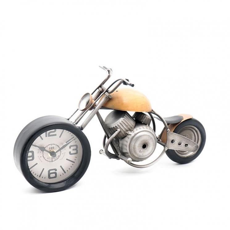 Годинник у вигляді мотоцикла у стилі чоппер Orange Chopper Loft Clocks & Co - фото