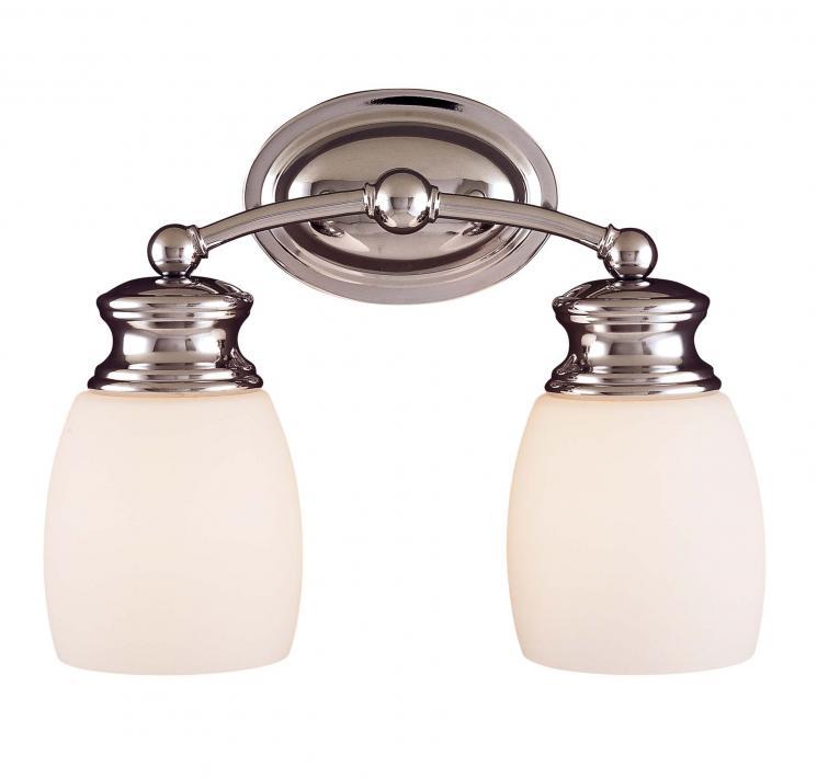 Глянцевий світильник для ванної кімнати зі скляними плафонами Elise 2 - фото