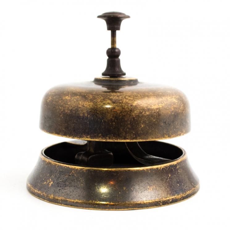 Настільний дзвіночок із затемненої латуні у старовинному стилі Alberti Livio - фото