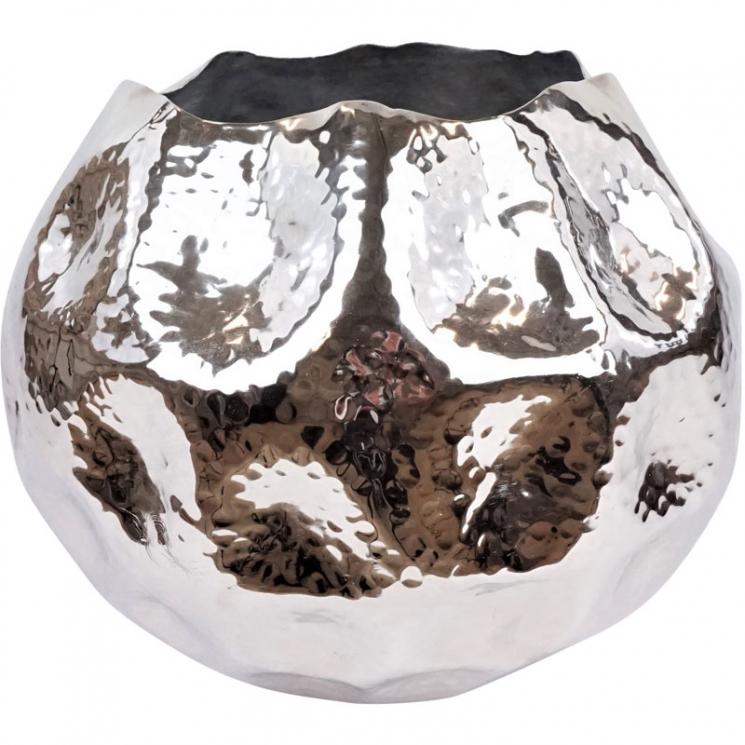 Кругла металева ваза з нерівною поверхнею Milano HOFF Interieur - фото
