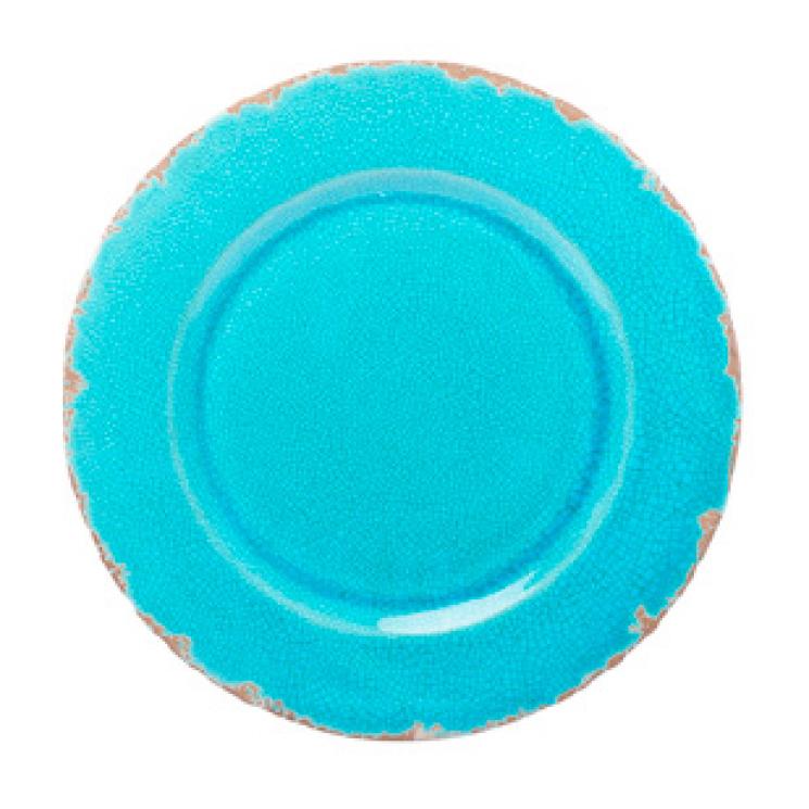 Керамічне блюдо яскраво-блакитного кольору "Помпеї" Bizzirri - фото