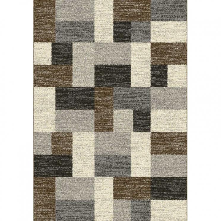 Килим із візерунком із різнокольорових квадратів Alfa SL Carpet - фото