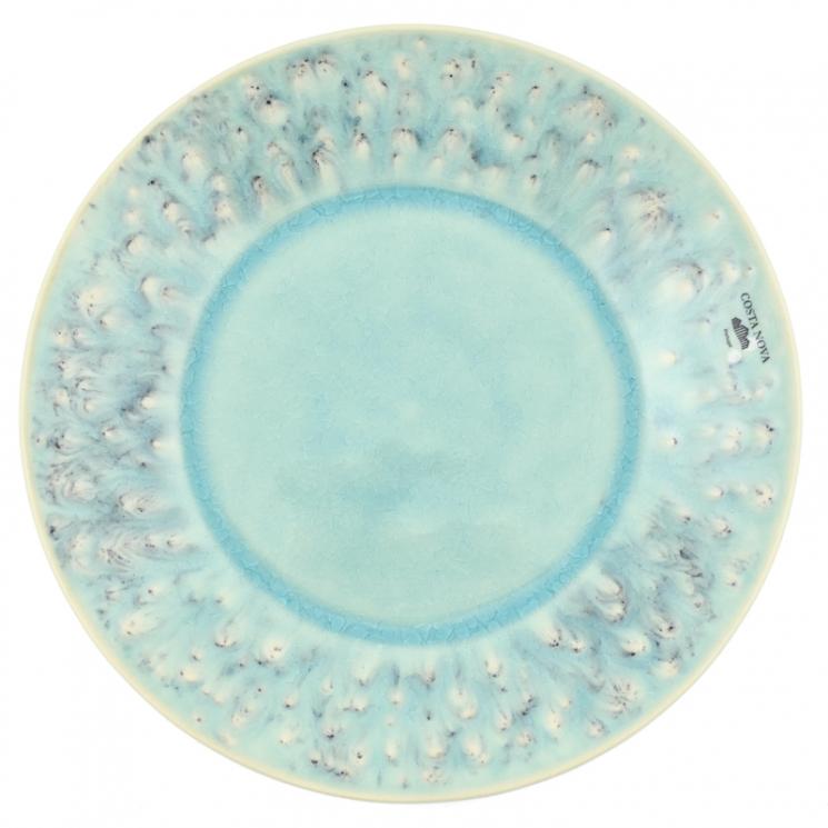 Салатна тарілка із блакитної глазурованої кераміки Madeira Costa Nova - фото